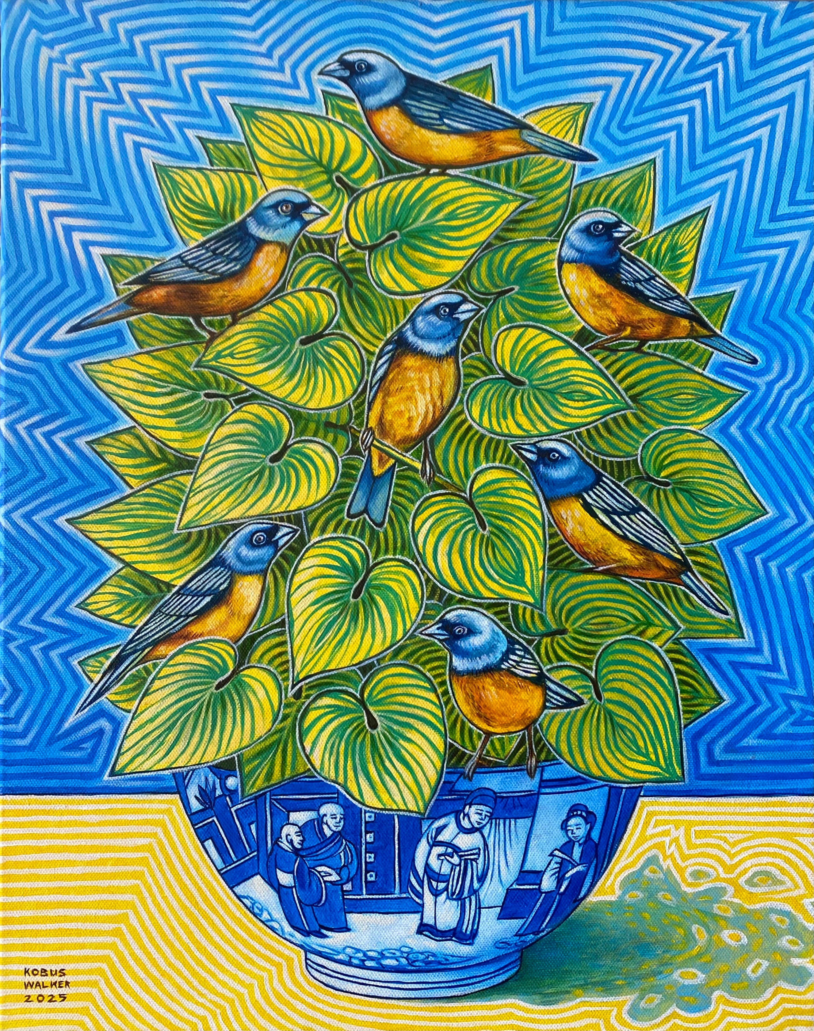 ジョアン フック Joan Hook トロピカルガーデンの鳥たち Natural Delight – ArtAtAfrica