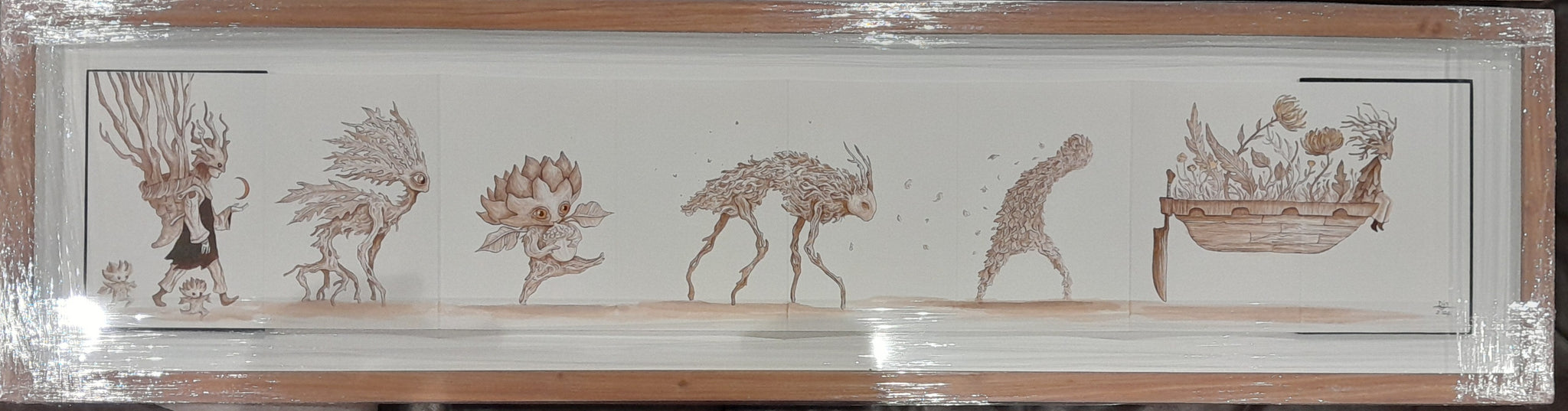 Nature Spirit Procession I I- book framed