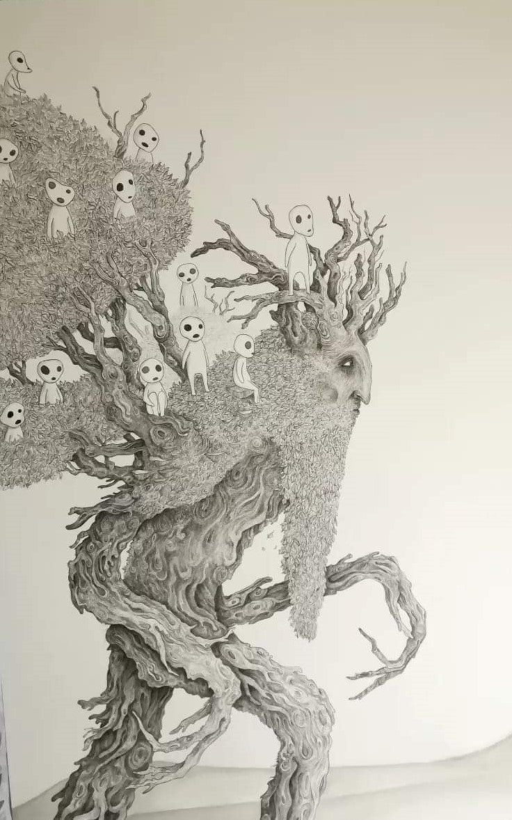 Tree Beard with Kodoma 2023,Animated print