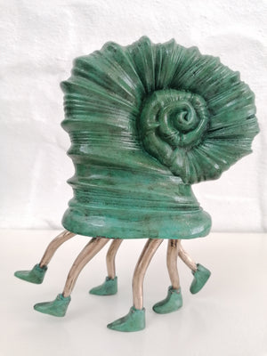 Hermit Sculpture -Bronze Green Colour