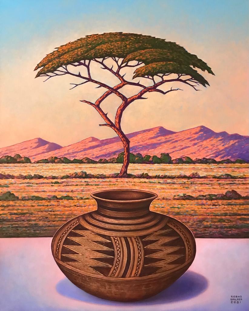 Grain storage pot at sunset ArtAtAfrica